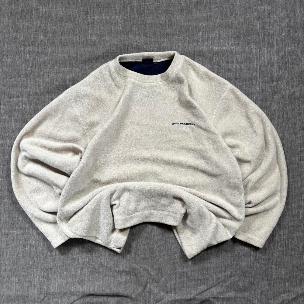 Boulder Ridge cream fleece sweatshirt - XL